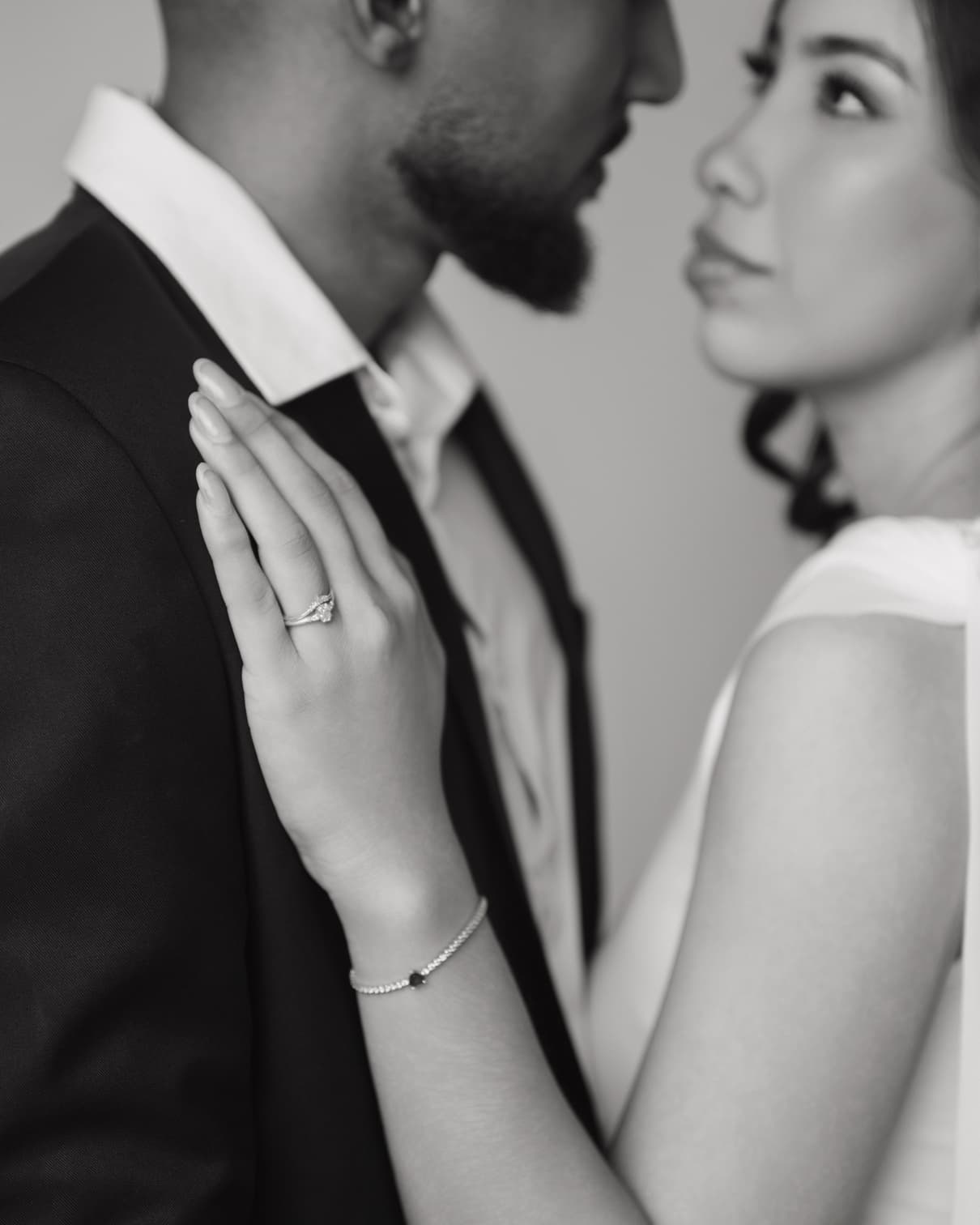 Primer plano de la pareja
